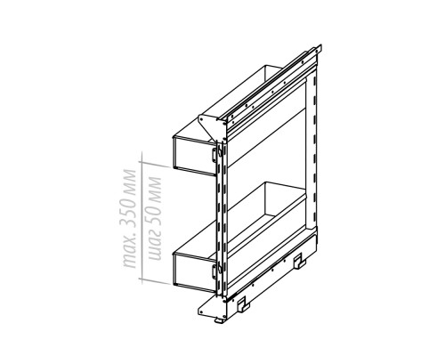 Бутылочница 200 с доводчиком правая